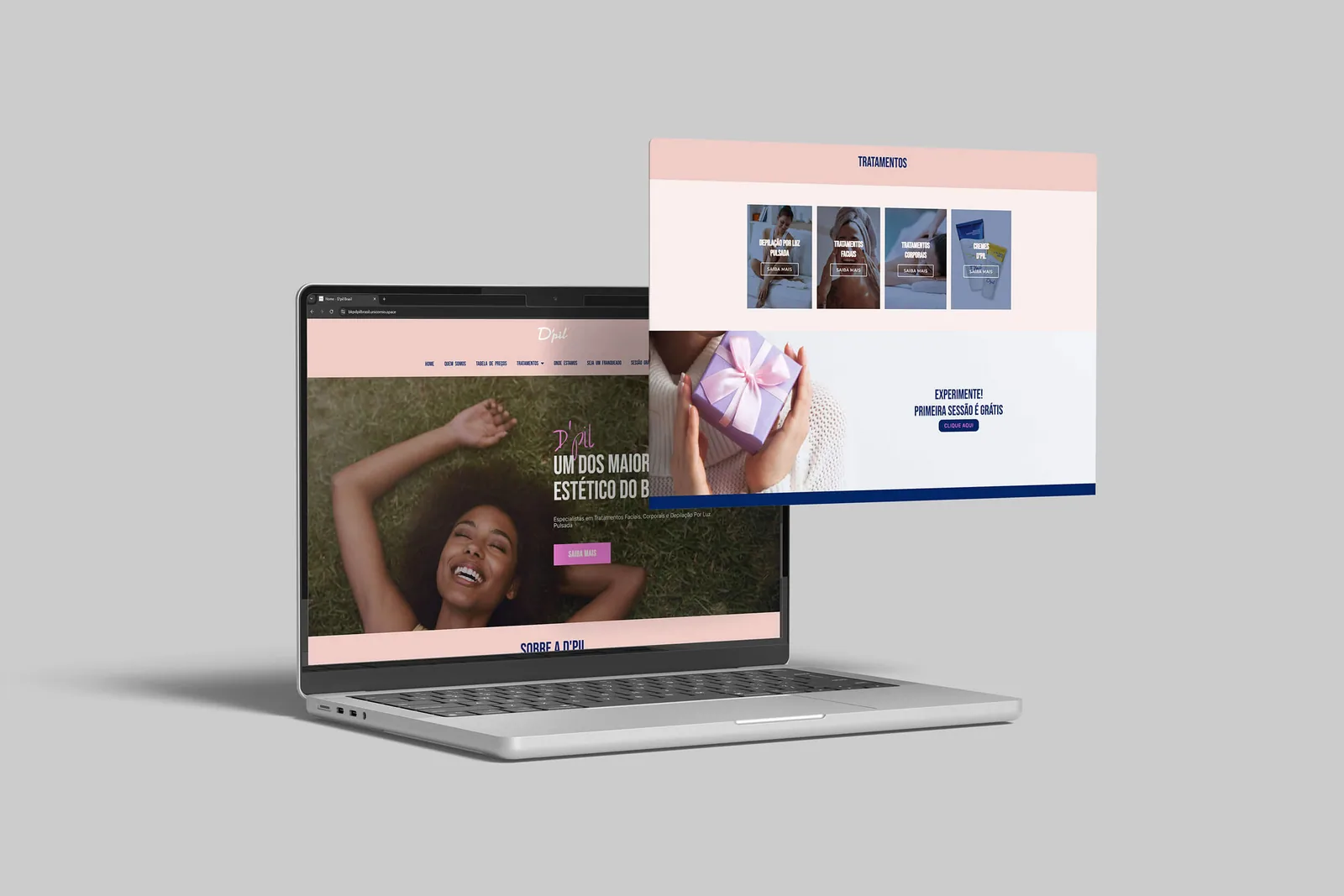 Site D'pil Brasil — página interna