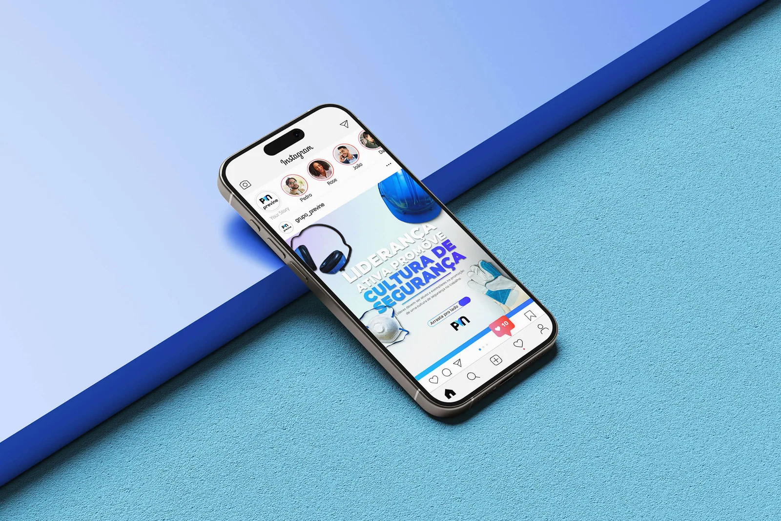 Identidade visual Grupo Previne em peças editoriais