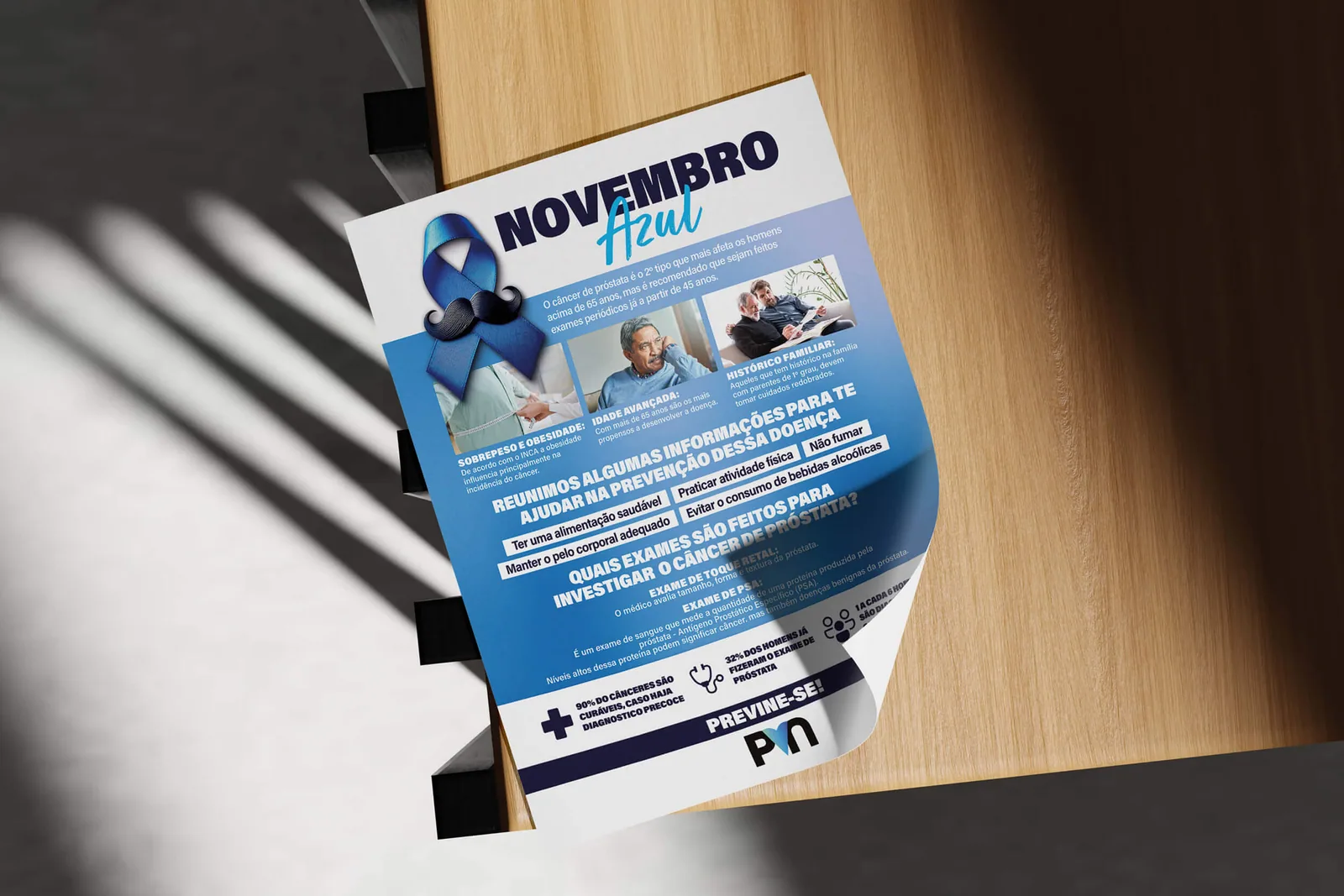 Linha editorial Grupo Previne em peças de conteúdo